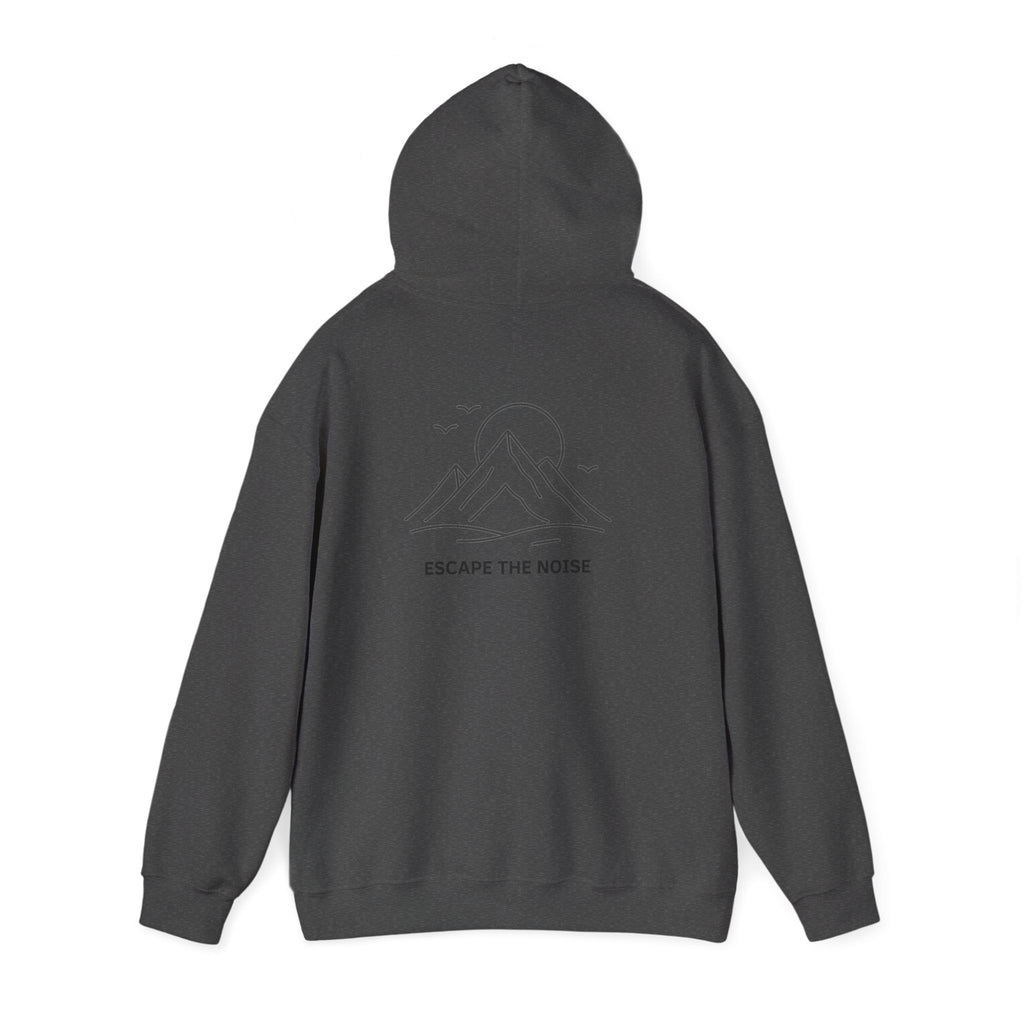 Escape the Noise Hoodie with front and back print | Multiple Colors