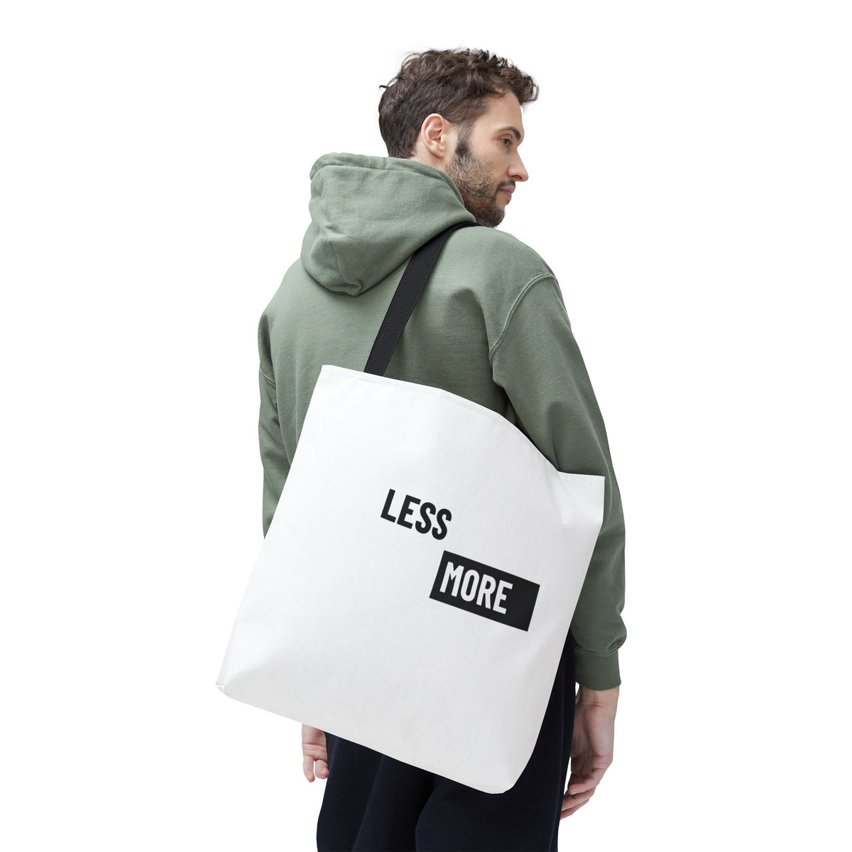 Less is More Tote Bag | Multiple Sizes | Personalization possible | Multiple Handle Colors