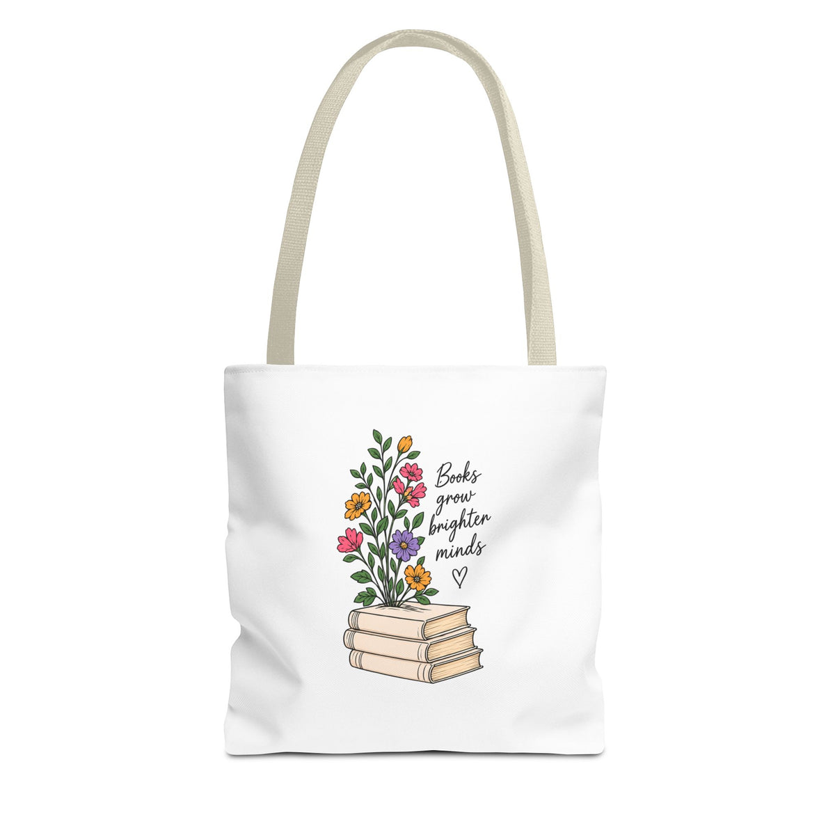 Books Grow Brighter Minds Tote Bag Reading Lover