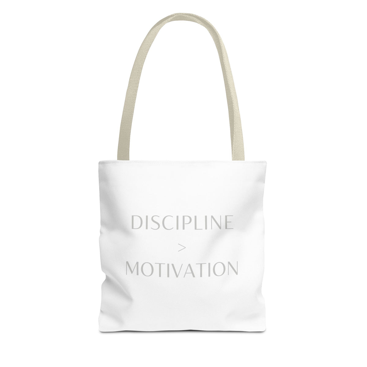 Discipline > Motivation Tote Bag | Multiple Sizes | Personalization possible | Multiple Handle Colors
