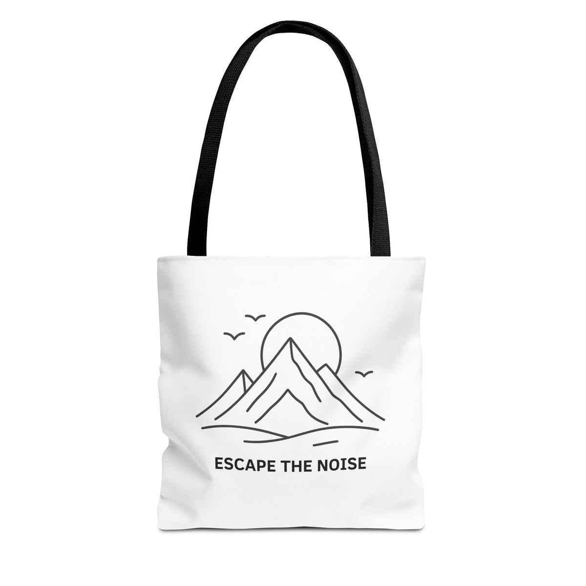 Escape the Noise Tote Bag | Multiple Sizes | Personalization possible | Multiple Handle Colors