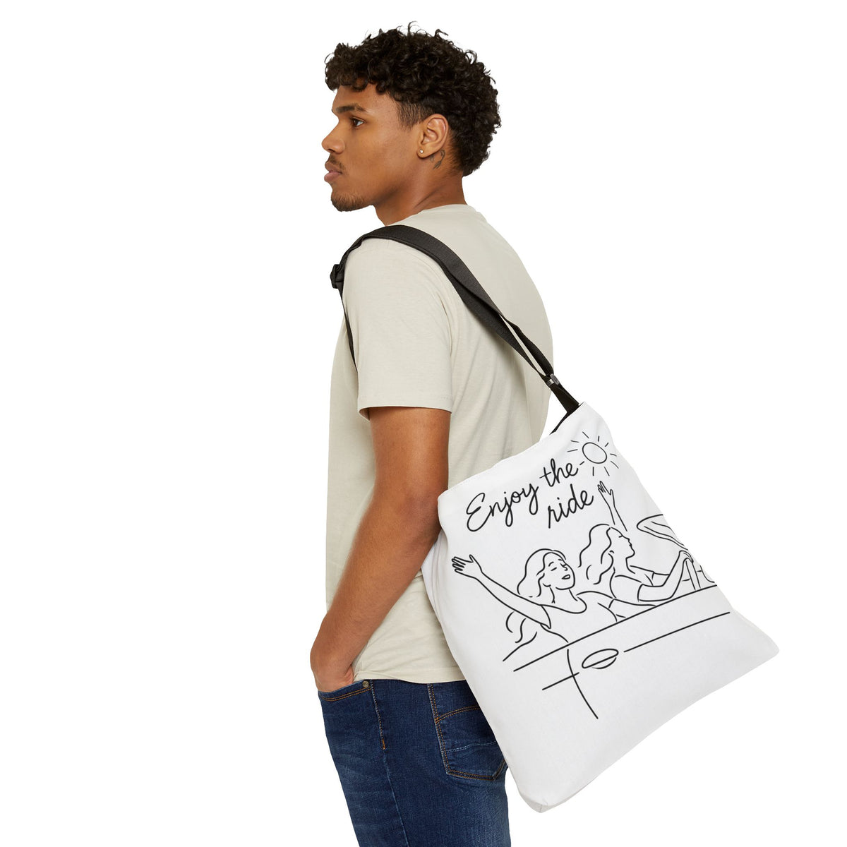 Adjustable Vibes Tote Bag | Personalization possible | Multiple Sizes