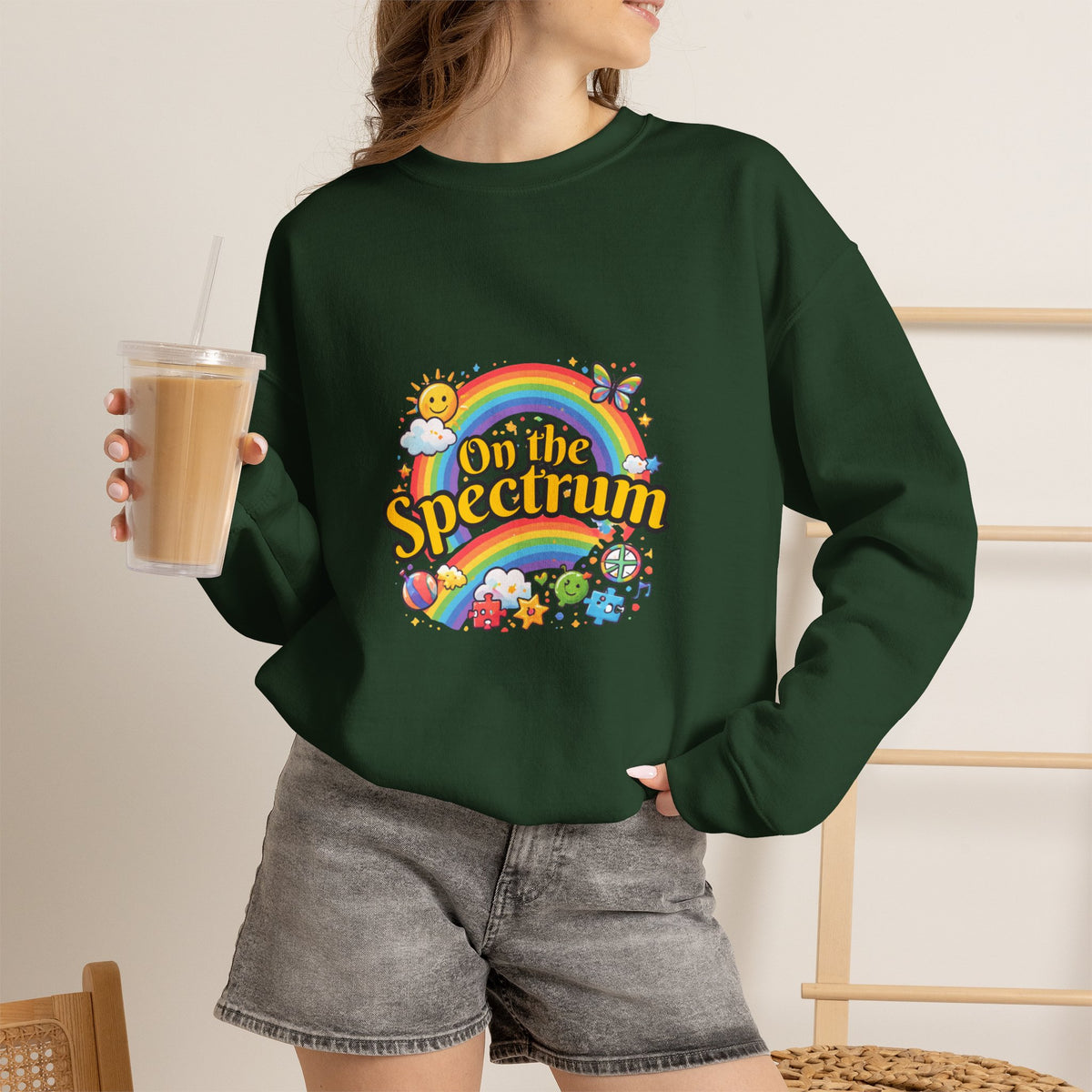 Spectrum Sweatshirt with front print | Multiple Colors