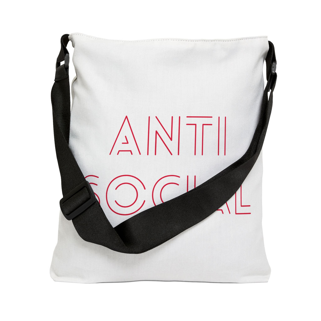 Adjustable Anti Social Sometimes Tote Bag | Personalization possible | Multiple Sizes
