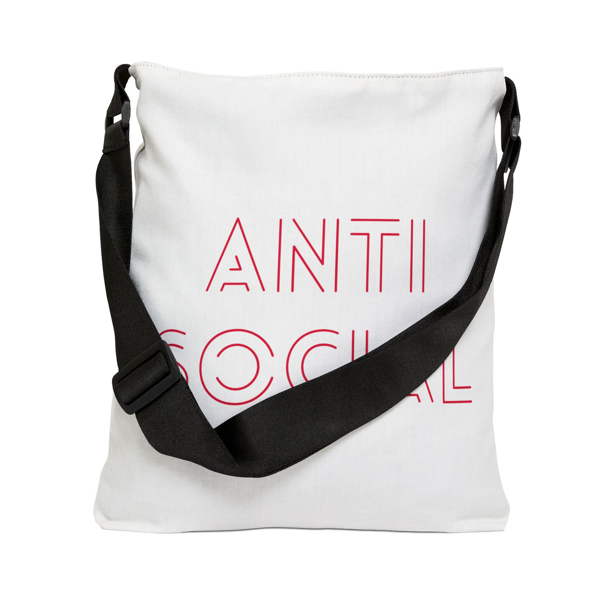 Adjustable Anti Social Sometimes Tote Bag | Personalization possible | Multiple Sizes