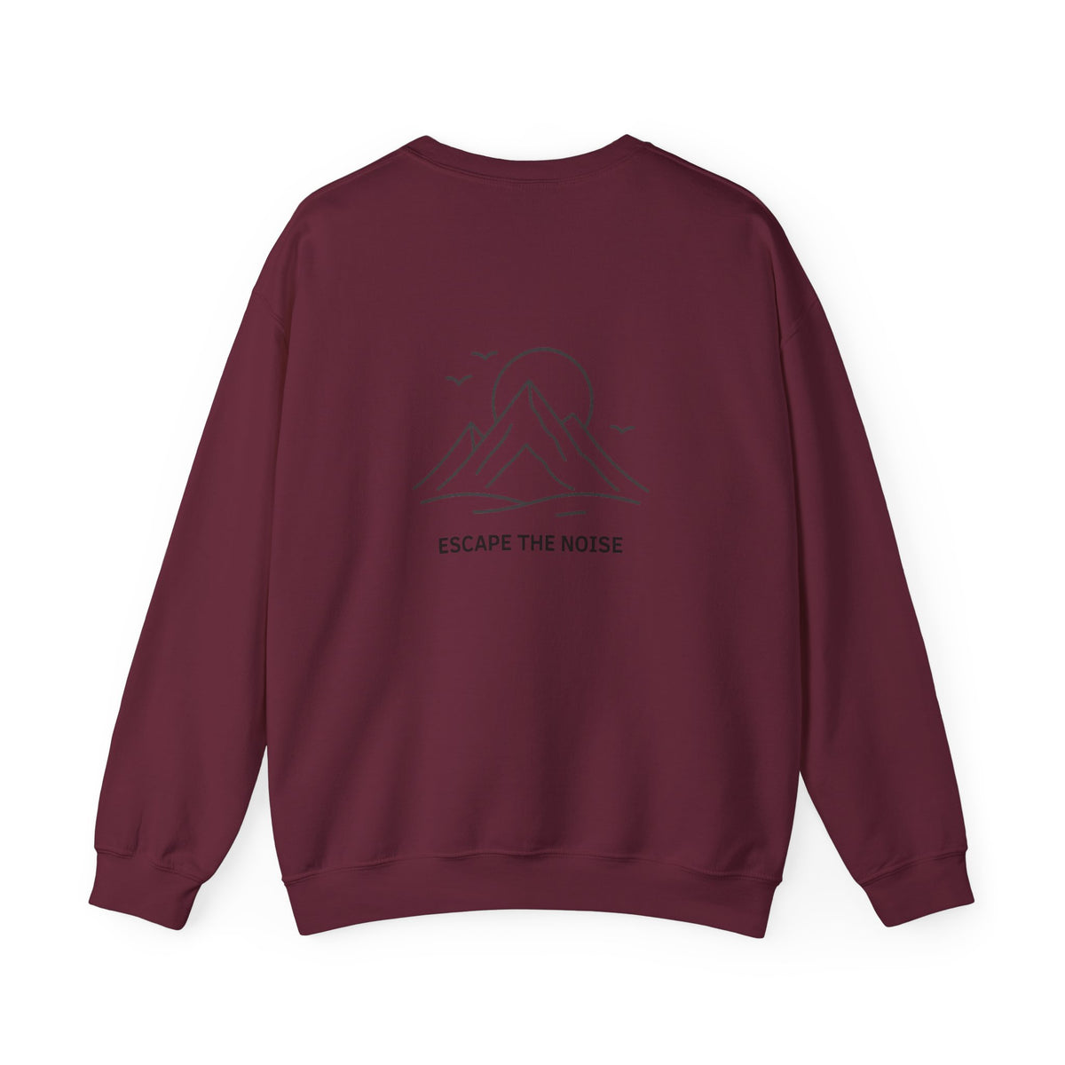 Escape the Noise Sweatshirt with front and back print | Multiple Colors