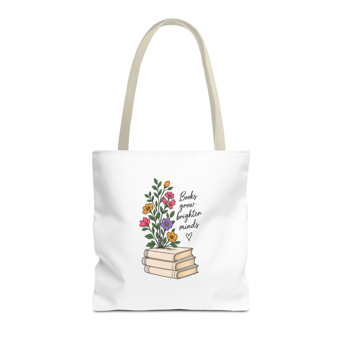 Books Grow Brighter Minds Tote Bag Reading Lover