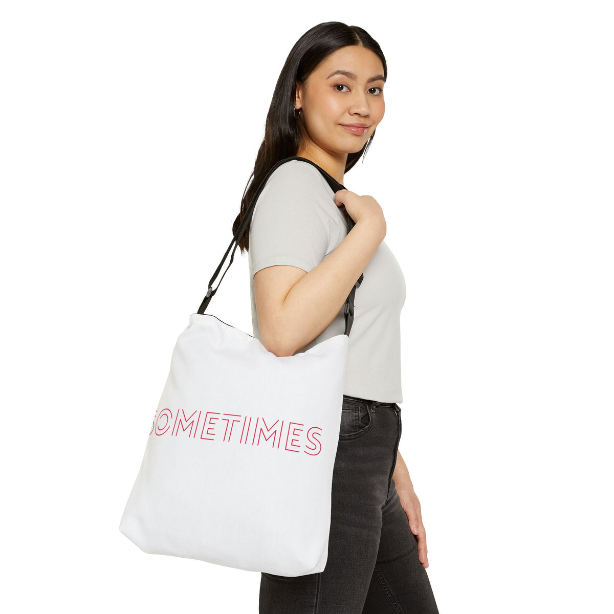 Adjustable Anti Social Sometimes Tote Bag | Personalization possible | Multiple Sizes