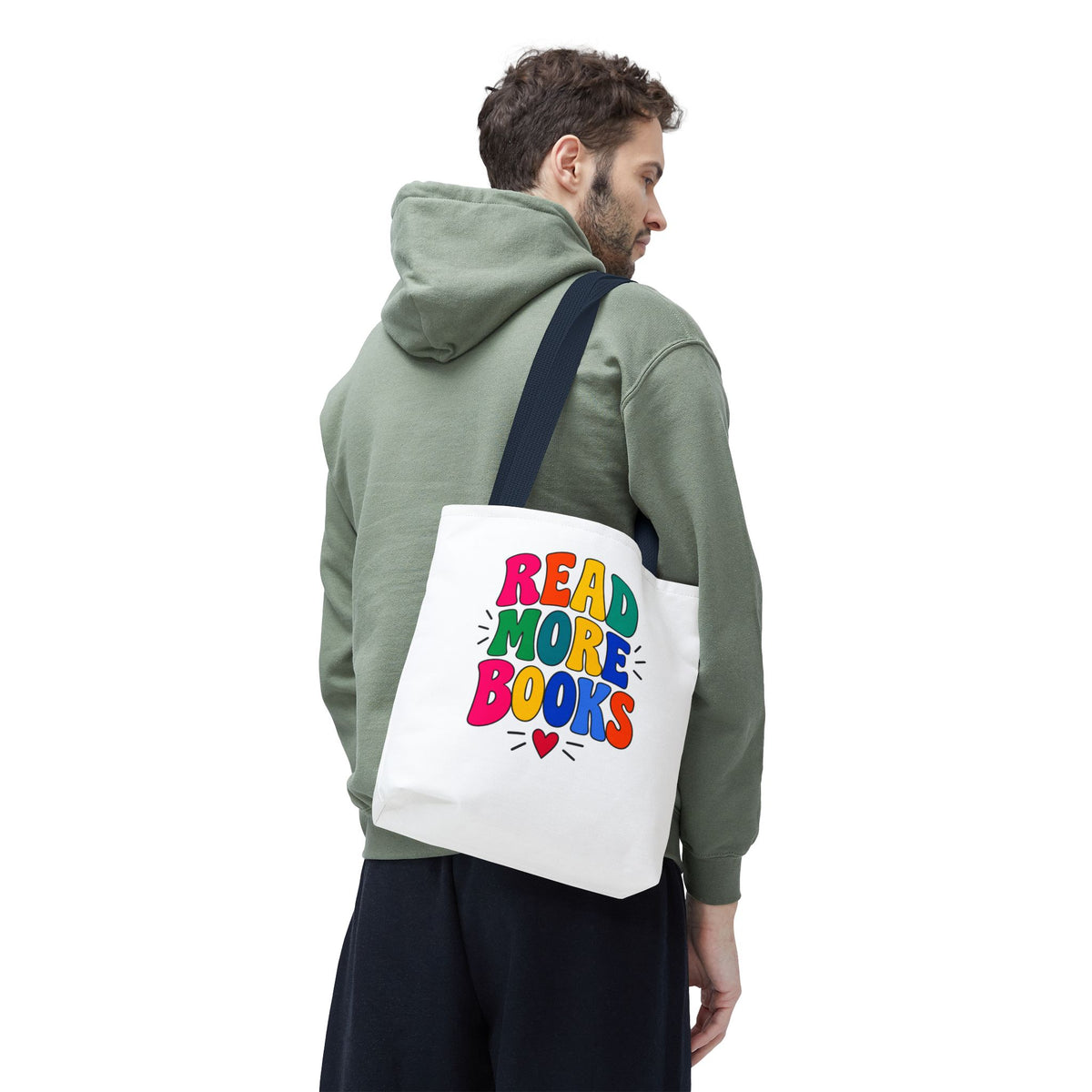 Read More Books Tote Bag — Colorful Book Lover Canvas Tote