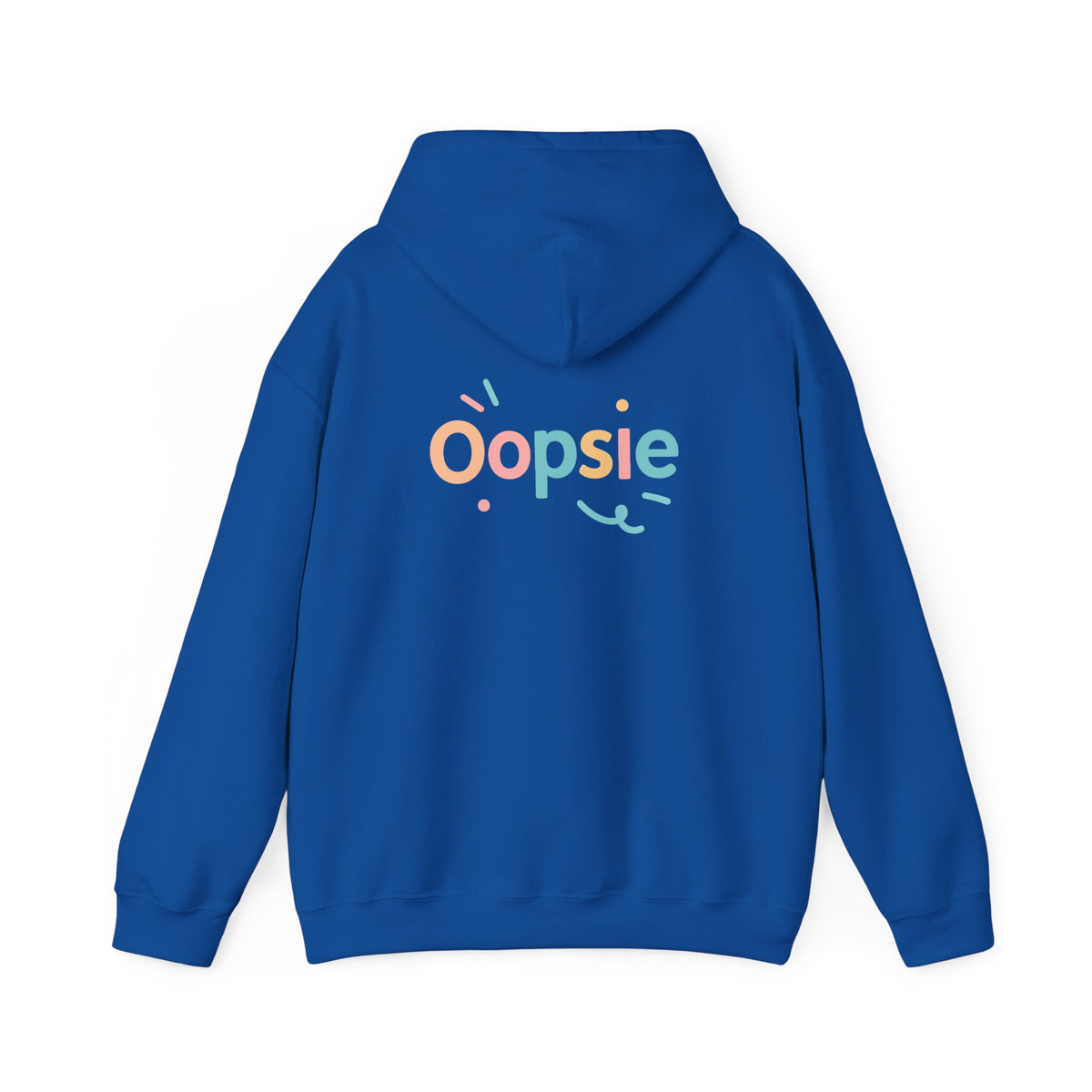 Oopsie Hoodie with back print | Multiple Colors