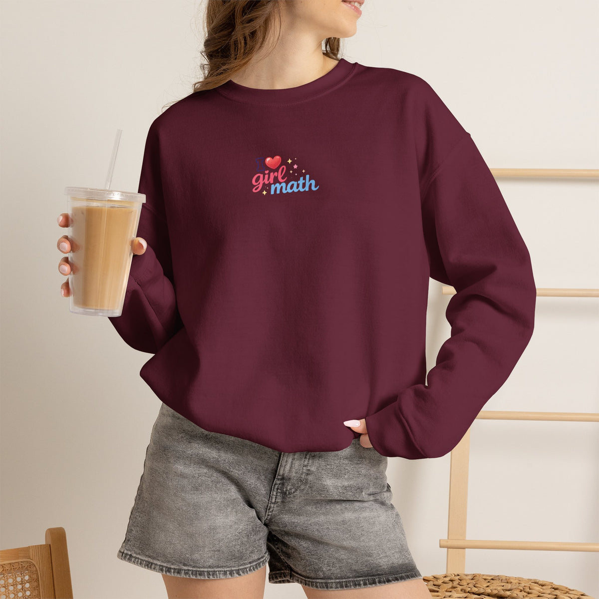 Girl Math Sweatshirt with front print | Multiple Colors