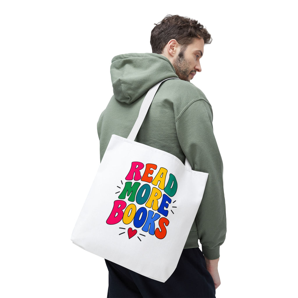 Read More Books Tote Bag — Colorful Book Lover Canvas Tote
