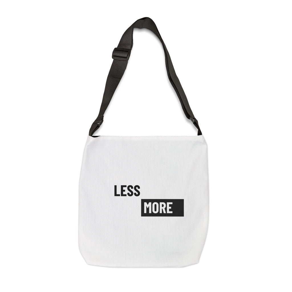 Adjustable Less is More Tote Bag | Personalization possible | Multiple Sizes