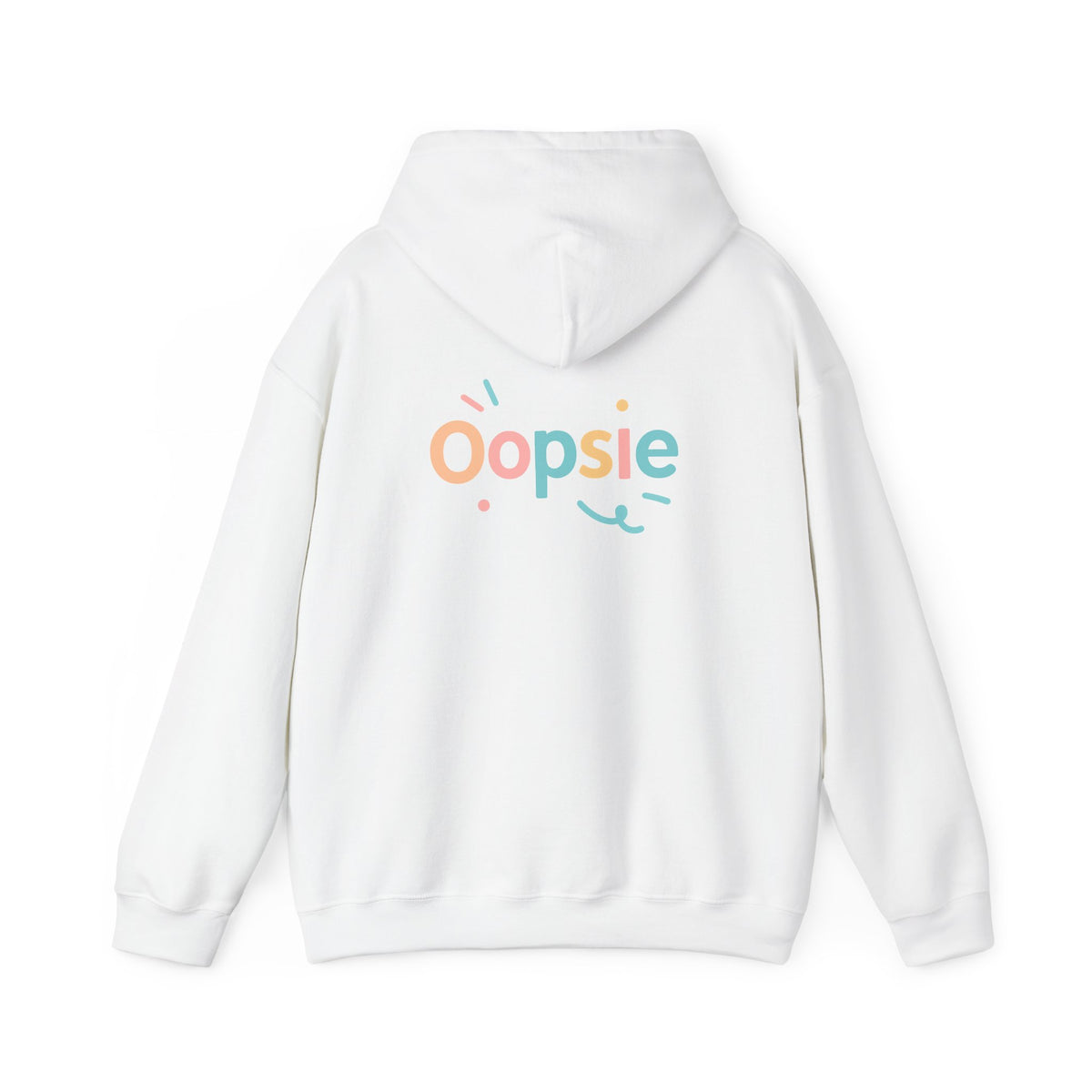 Oopsie Hoodie with back print | Multiple Colors