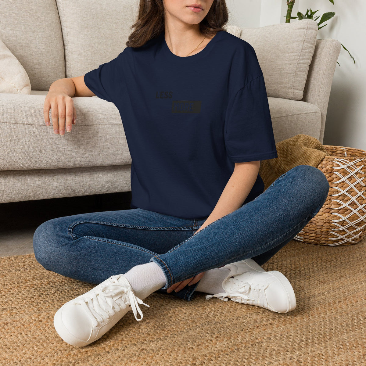 Less Is More T-Shirt with front print | Multiple Colors