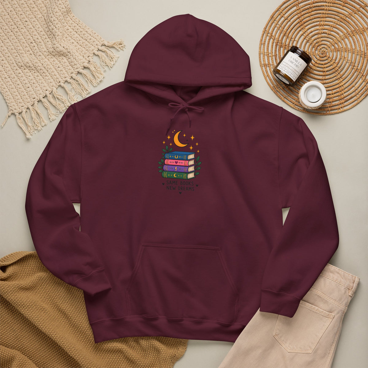 Book Lover Hoodie | Same Books New Dreams