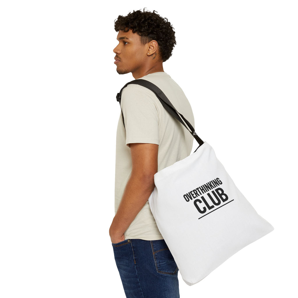 Adjustable Overthinking Club Meetings Every Night At 3AM Tote Bag | Personalization possible | Multiple Sizes