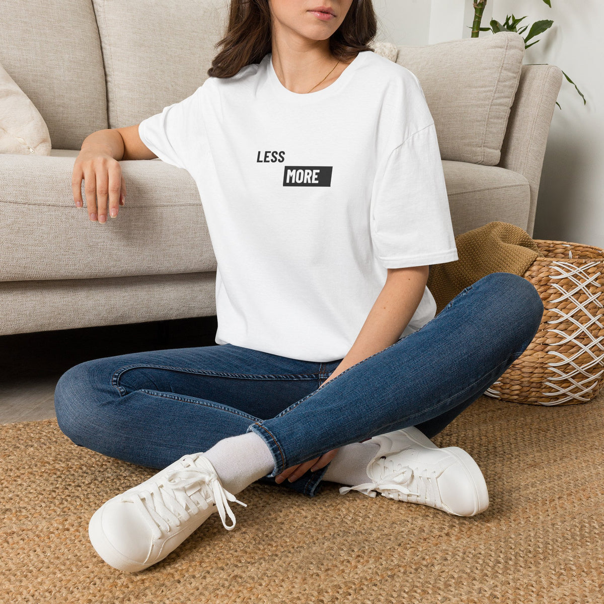 Less Is More T-Shirt with front print | Multiple Colors