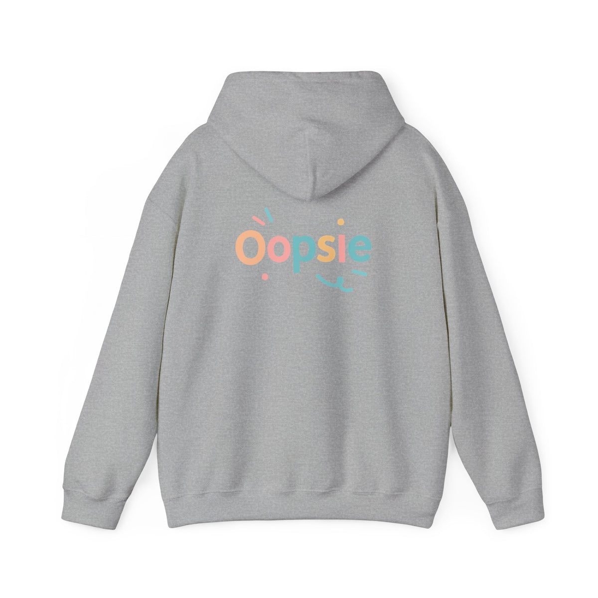 Oopsie Hoodie with back print | Multiple Colors