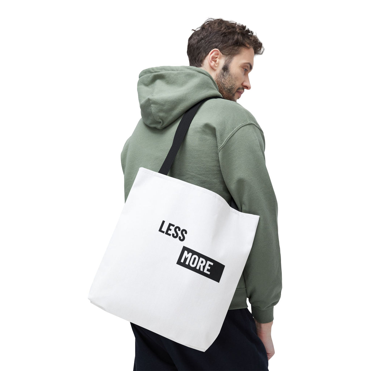 Less is More Tote Bag | Multiple Sizes | Personalization possible | Multiple Handle Colors