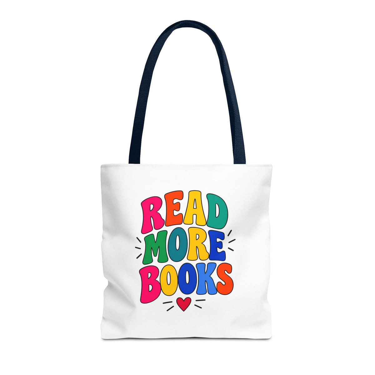 Read More Books Tote Bag — Colorful Book Lover Canvas Tote