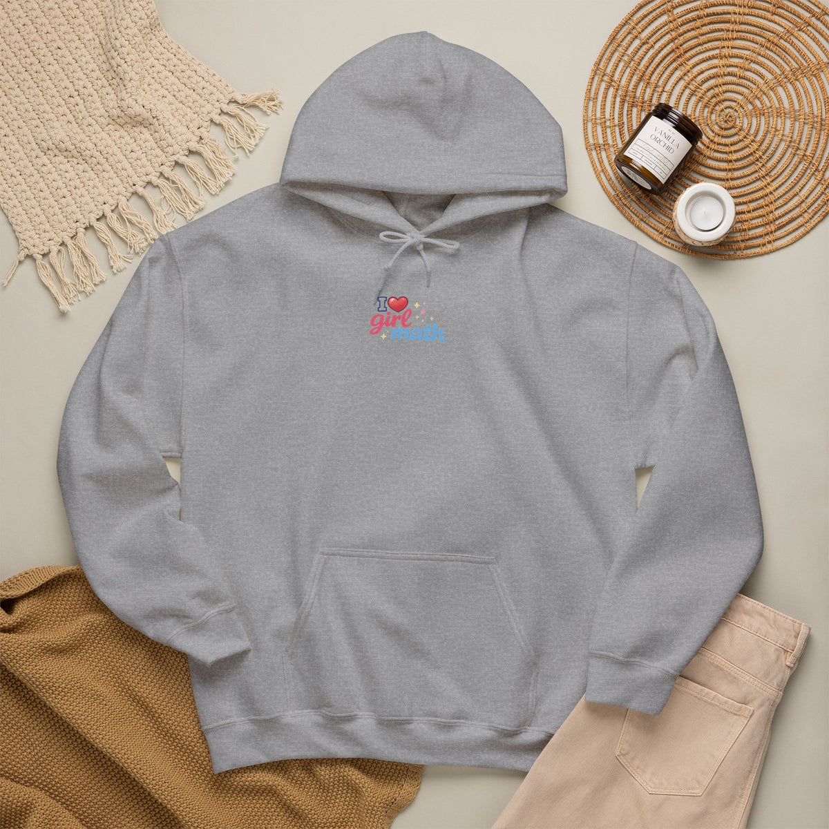 Girl Math Hoodie with front print | Multiple Colors