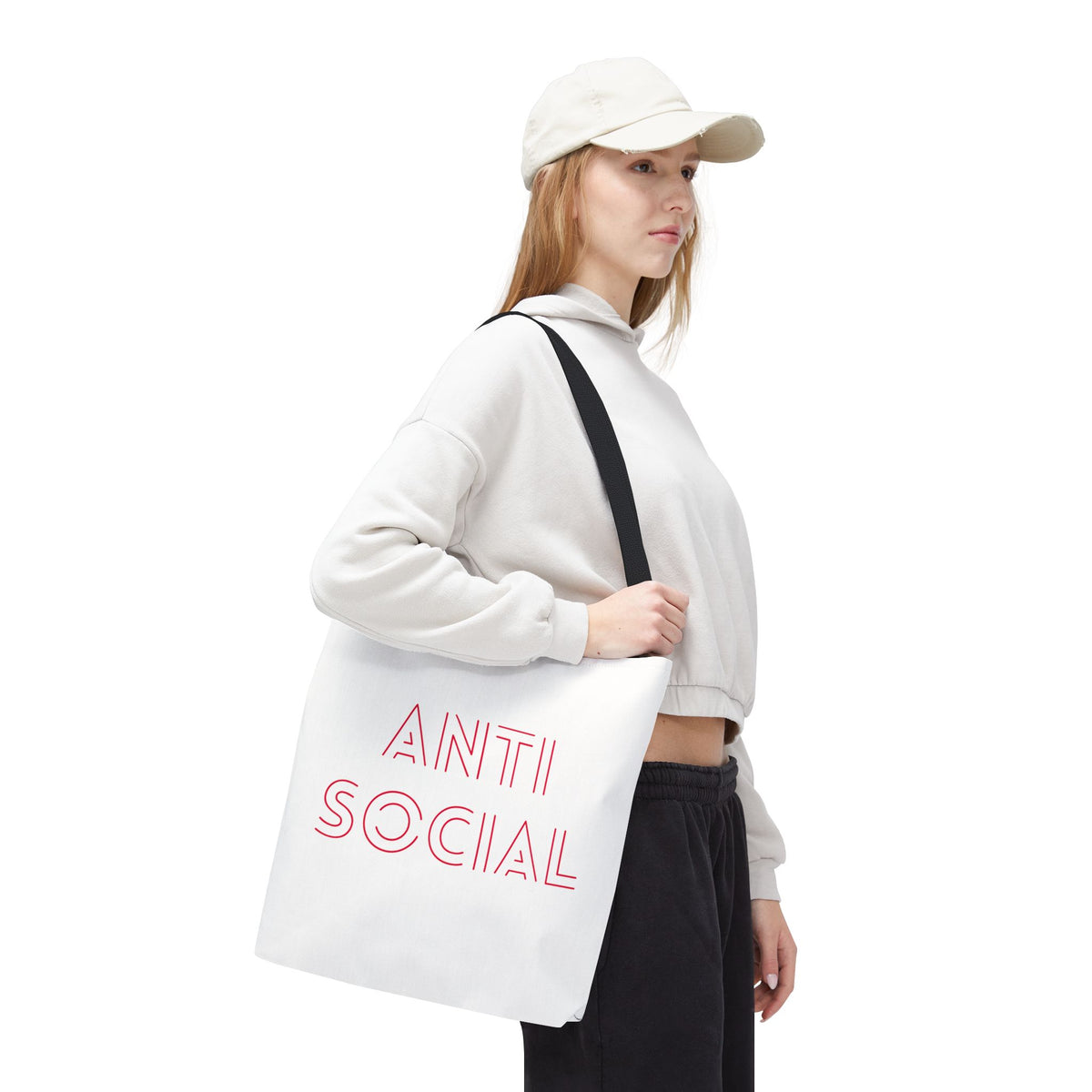 Anti Social Sometimes Tote Bag | Multiple Sizes | Personalization possible | Multiple Handle Colors