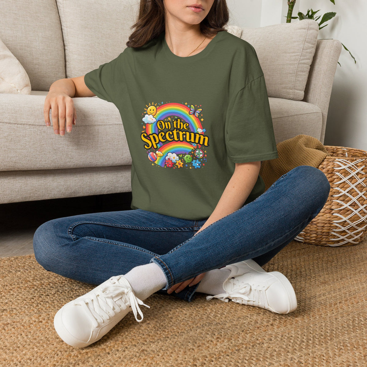 Spectrum T-Shirt with front print | Multiple Colors