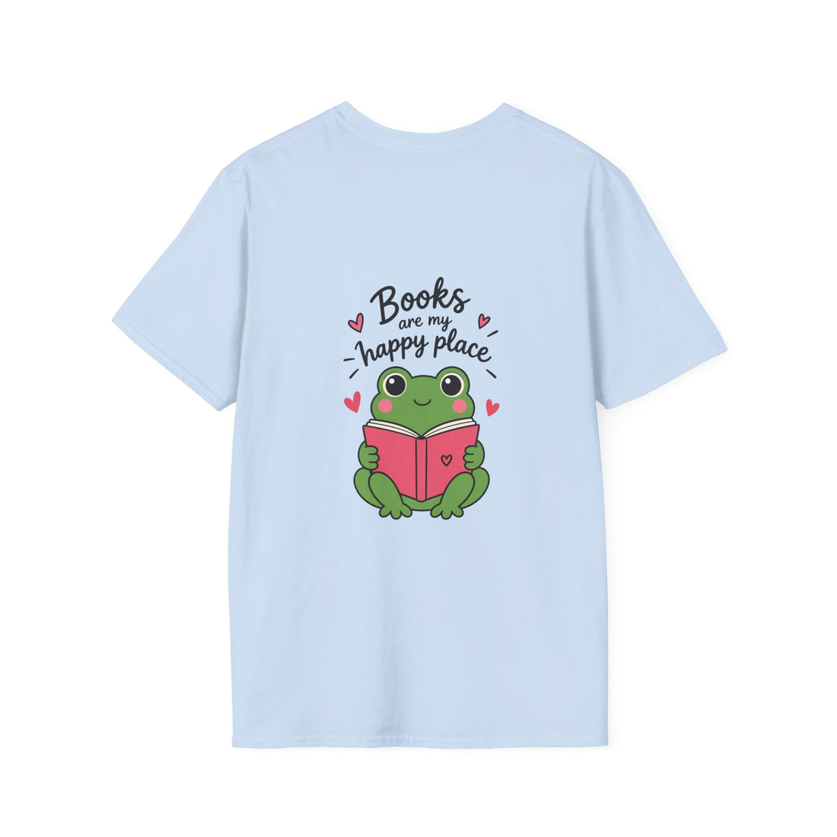 Reading T‑Shirt — "Books Are My Happy Place" Cute Booklover Tee