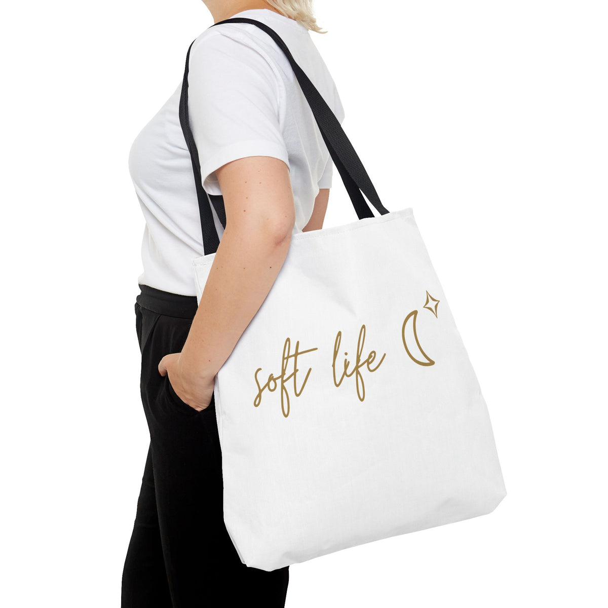 Soft Life Tote Bag | Multiple Sizes | Personalization possible | Multiple Handle Colors