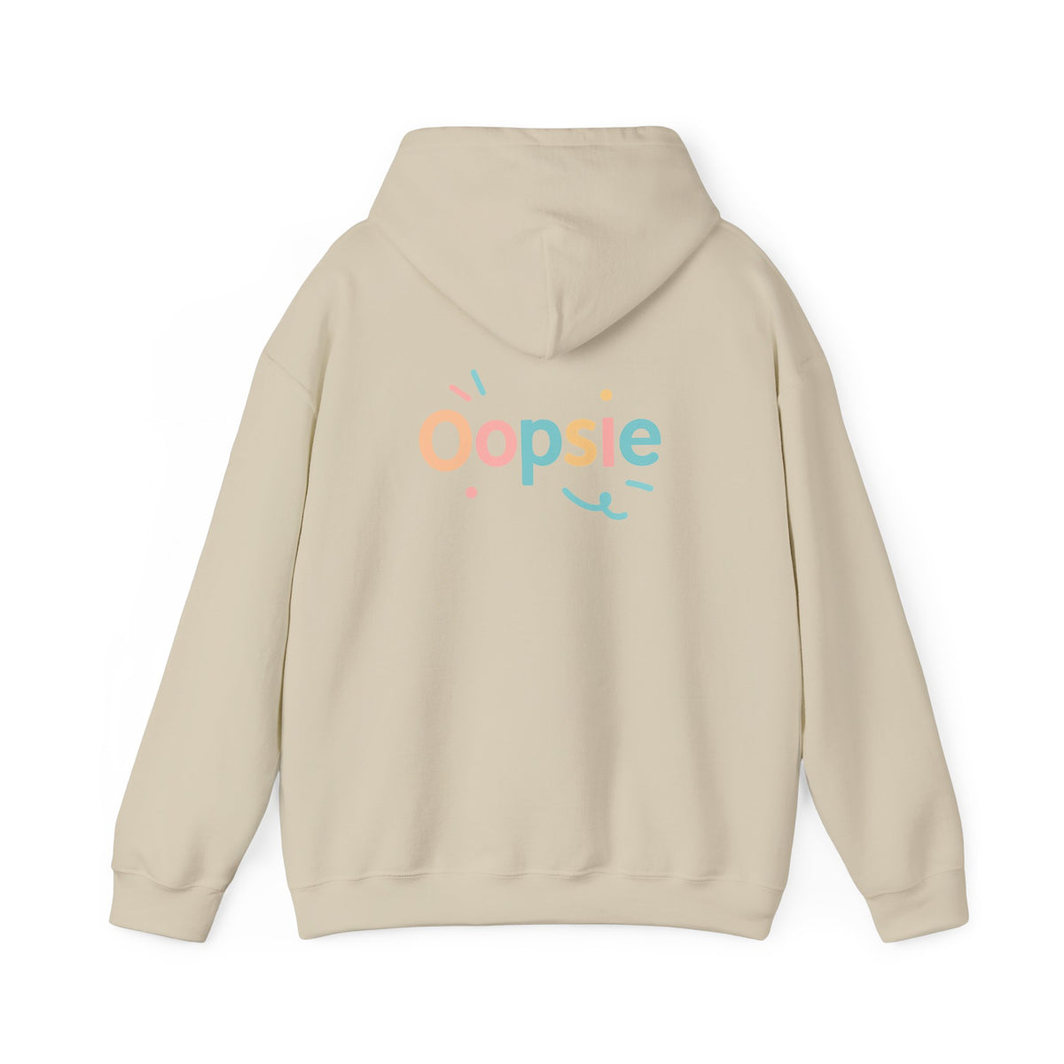 Oopsie Hoodie with back print | Multiple Colors