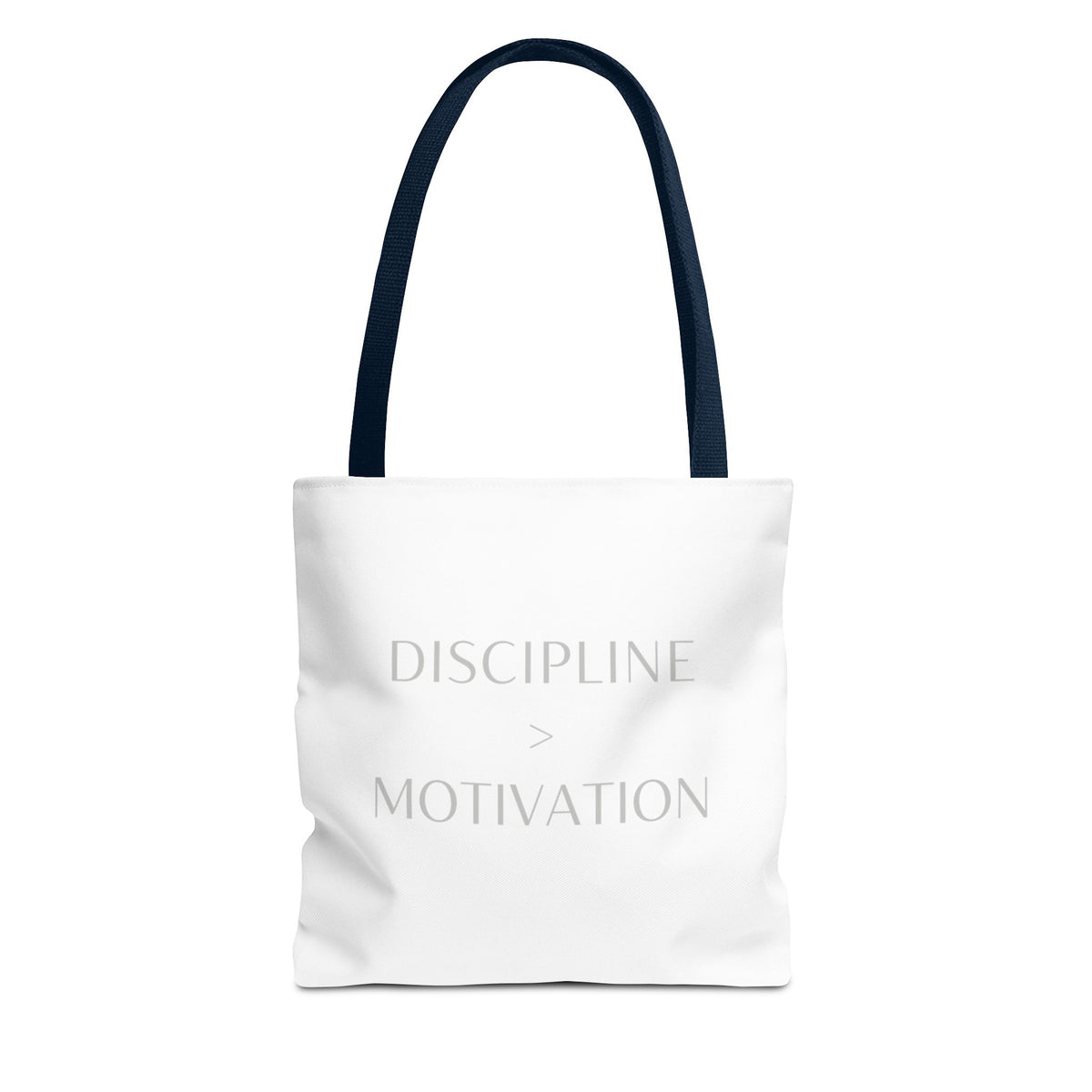 Discipline > Motivation Tote Bag | Multiple Sizes | Personalization possible | Multiple Handle Colors
