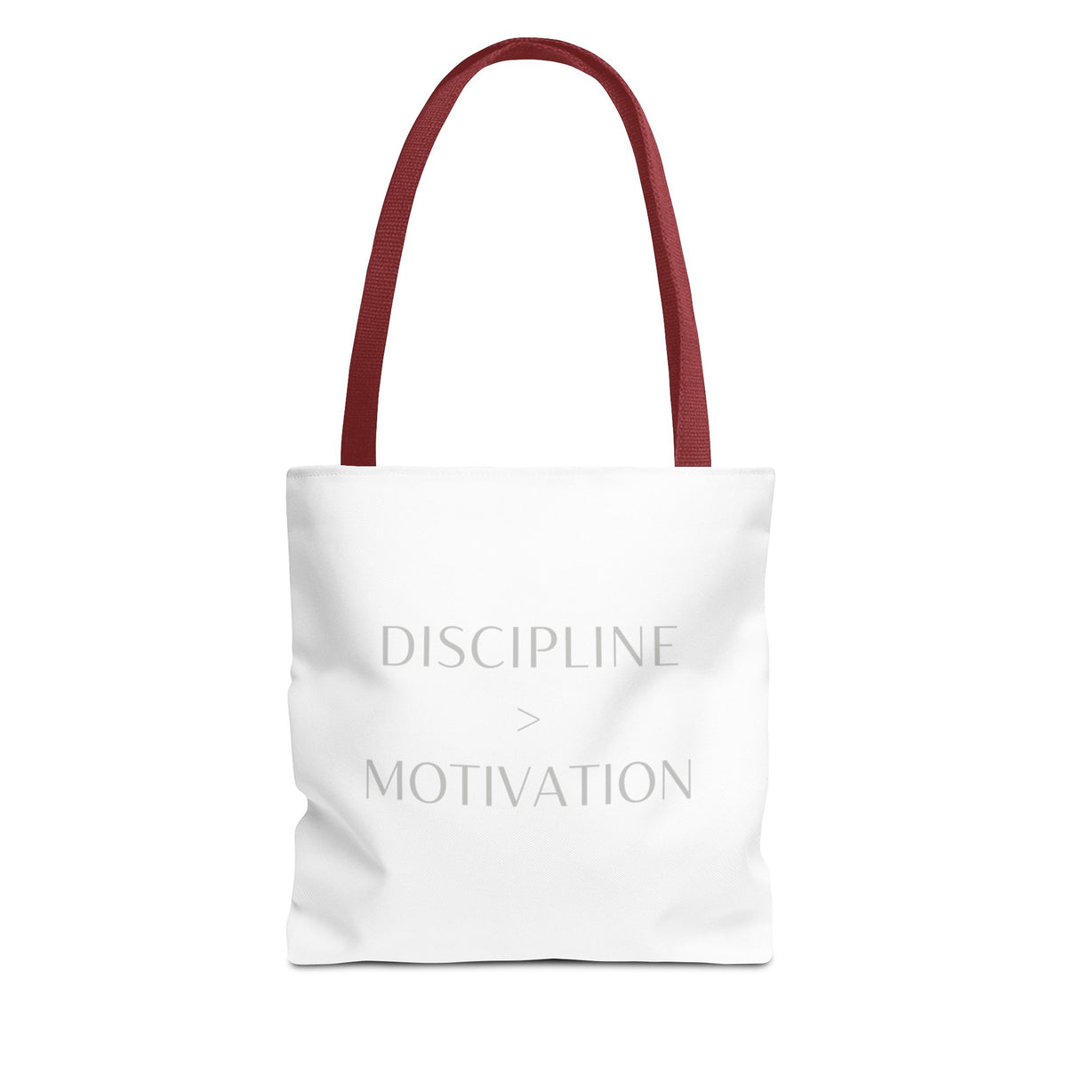 Discipline > Motivation Tote Bag | Multiple Sizes | Personalization possible | Multiple Handle Colors
