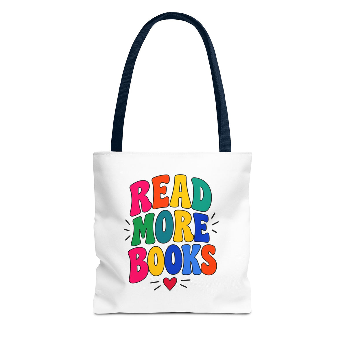 Read More Books Tote Bag — Colorful Book Lover Canvas Tote