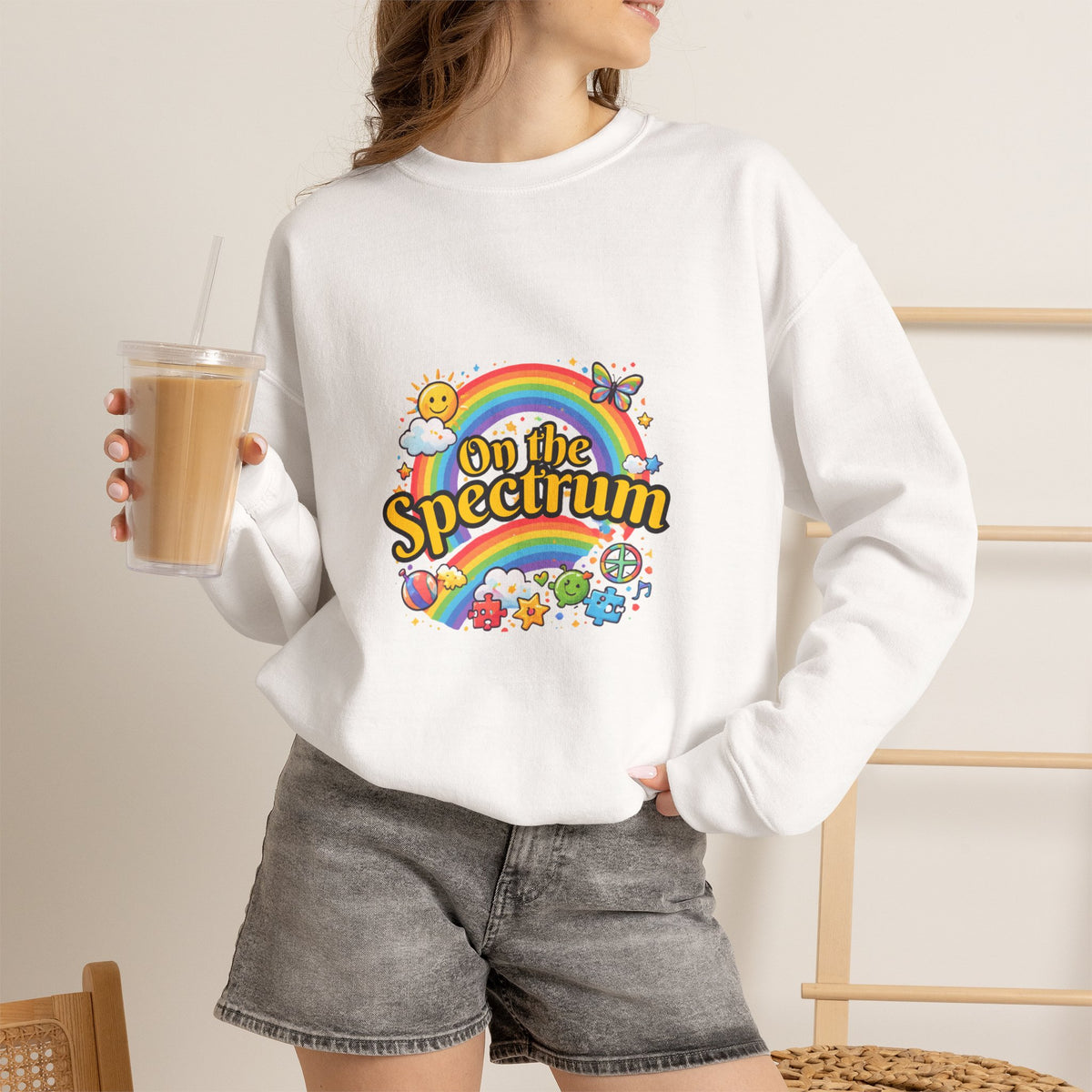 Spectrum Sweatshirt with front print | Multiple Colors