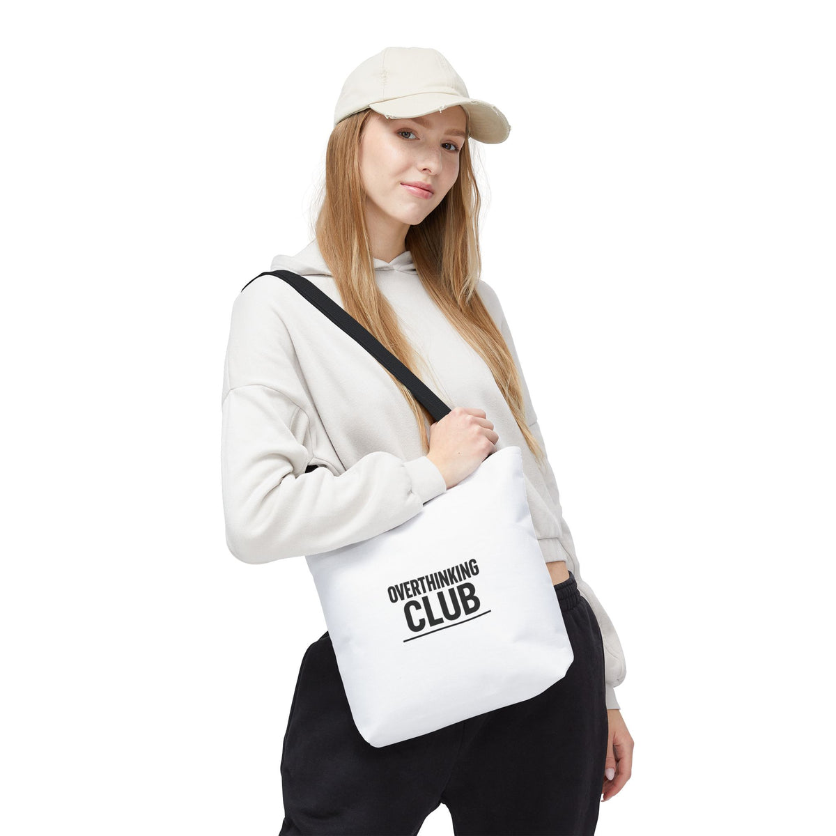 Overthinking Club Meetings Every Night At 3AM Tote Bag | Multiple Sizes | Personalization possible | Multiple Handle Colors