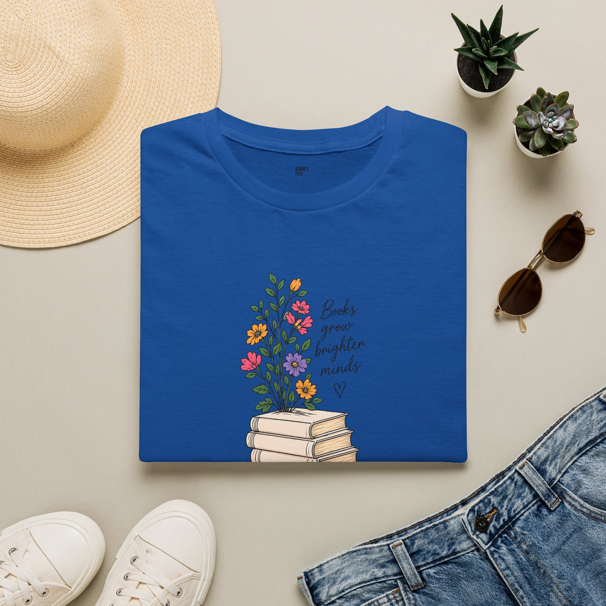 Books Grow Brighter Minds T-Shirt