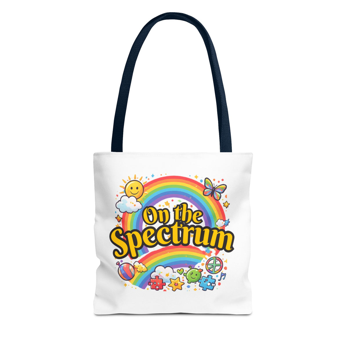 Spectrum Tote Bag | Multiple Sizes | Personalization possible | Multiple Handle Colors