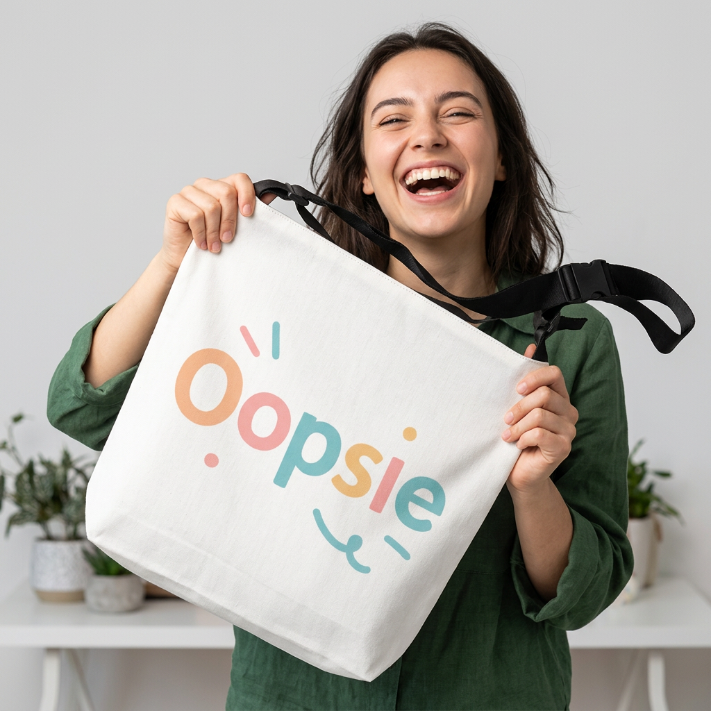 Adjustable Oopsie Tote Bag | Personalization possible | Multiple Sizes