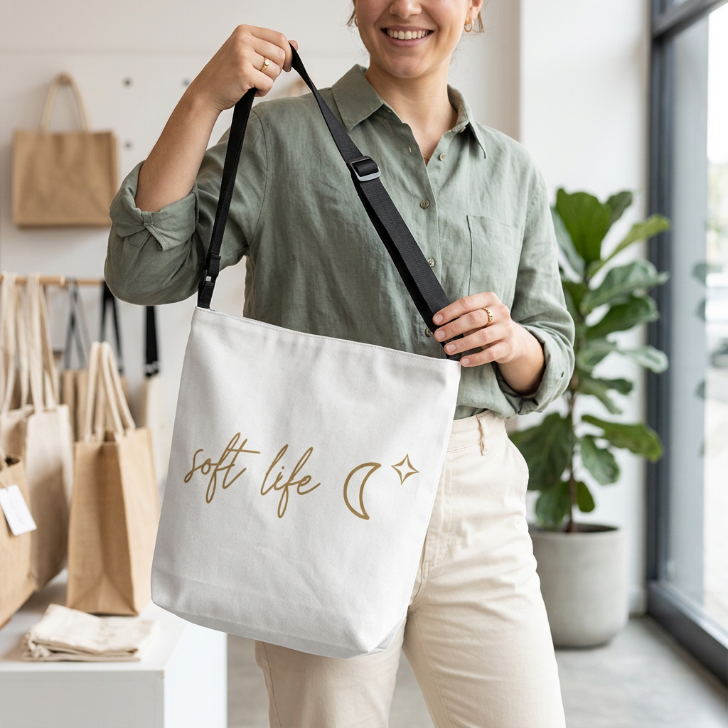 Adjustable Soft Life Tote Bag | Personalization possible | Multiple Sizes
