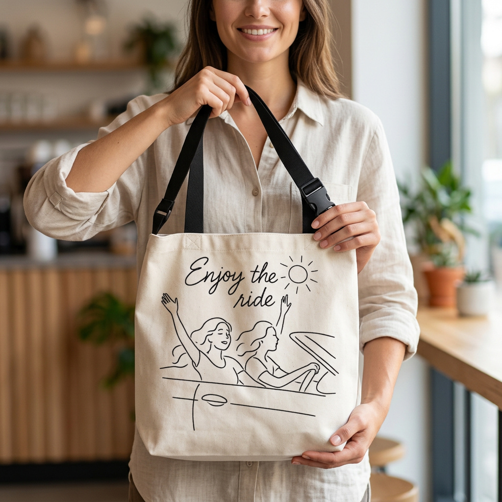 Adjustable Vibes Tote Bag | Personalization possible | Multiple Sizes