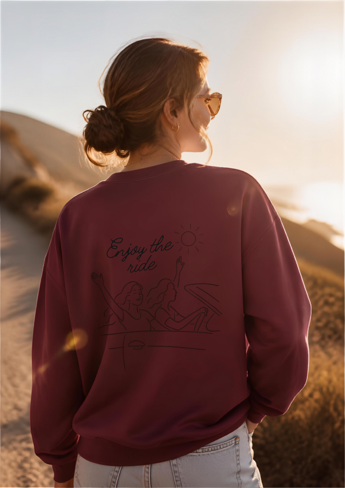 Vibes Sweatshirt with back print | Multiple Colors