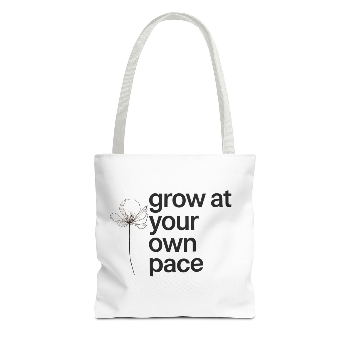 Grow at your own Pace Tote Bag | Multiple Sizes | Personalization possible | Multiple Handle Colors