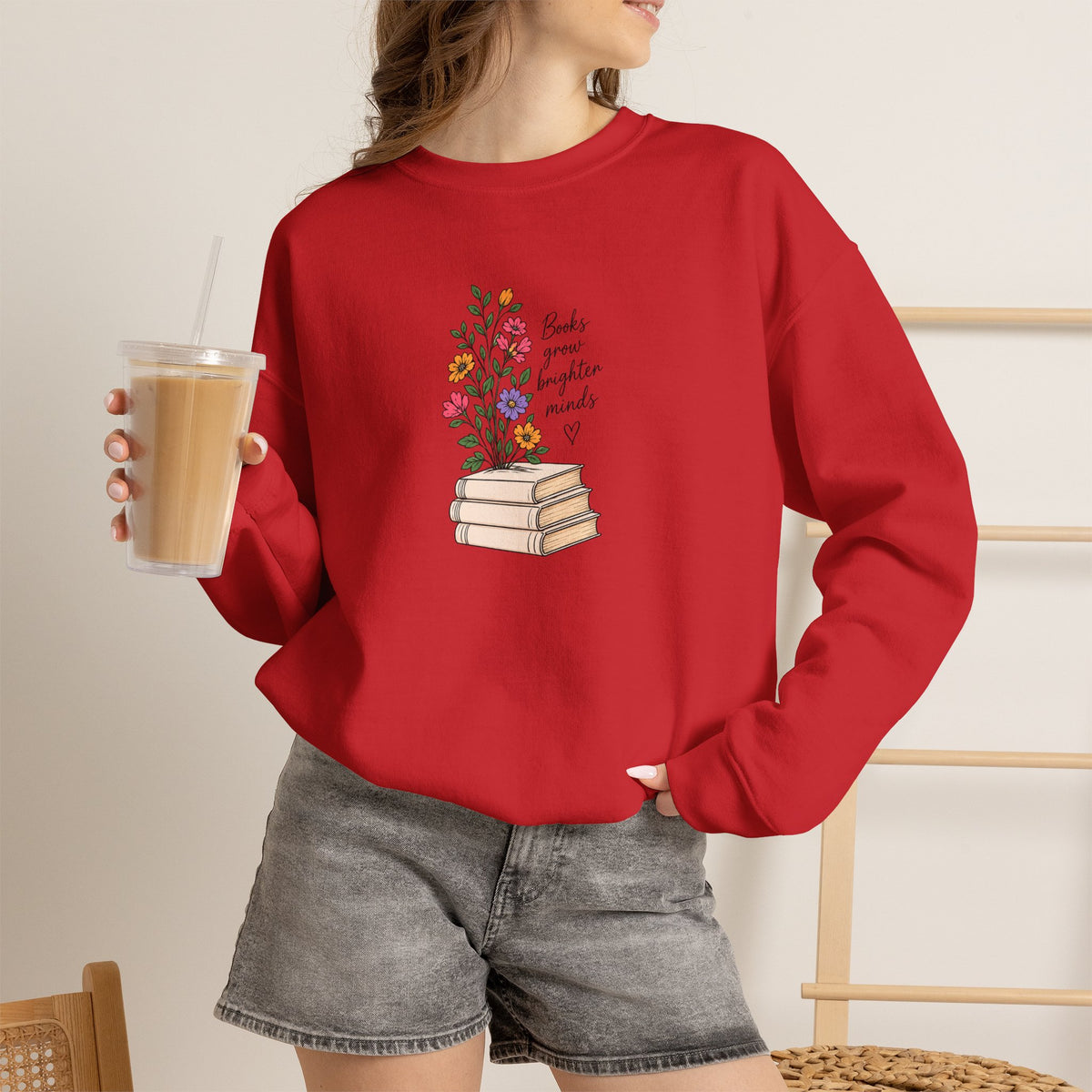 Books Grow Brighter Minds Sweatshirt