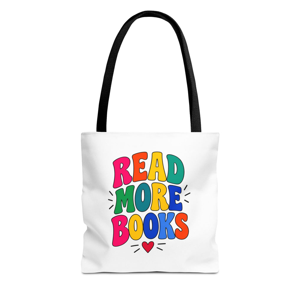 Read More Books Tote Bag — Colorful Book Lover Canvas Tote