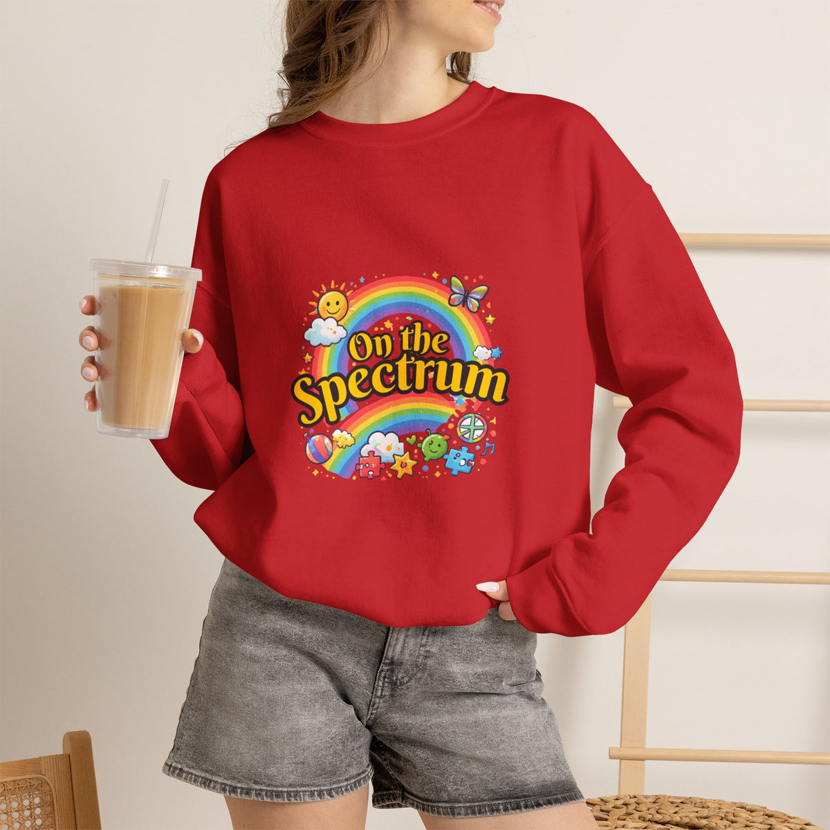 Spectrum Sweatshirt with front print | Multiple Colors