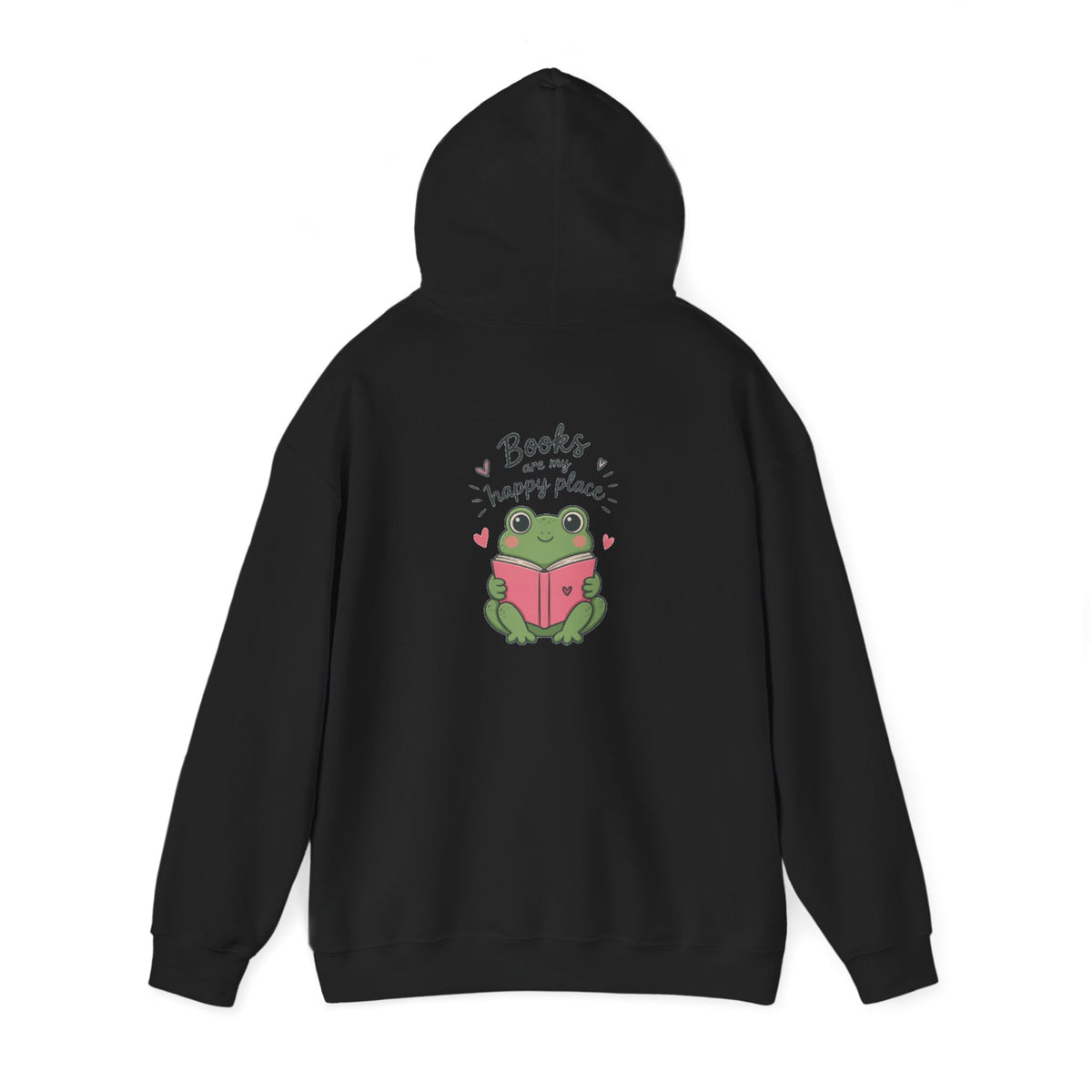 Reading Hoodie — "Books Are My Happy Place" Cozy Pullover