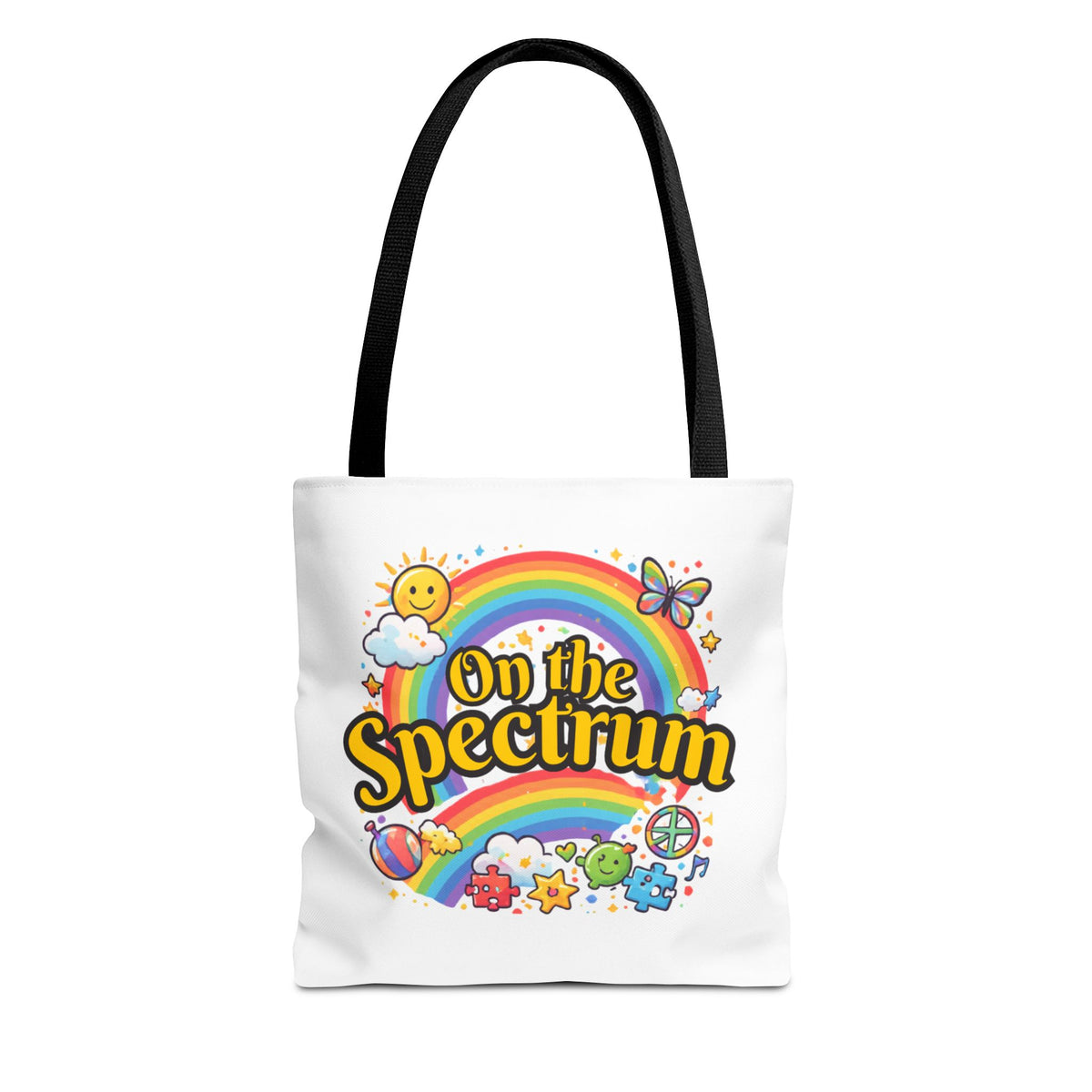Spectrum Tote Bag | Multiple Sizes | Personalization possible | Multiple Handle Colors