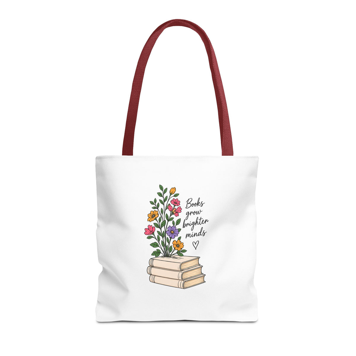 Books Grow Brighter Minds Tote Bag Reading Lover