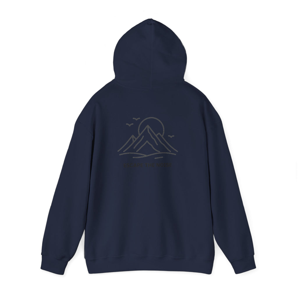 Escape the Noise Hoodie with front and back print | Multiple Colors